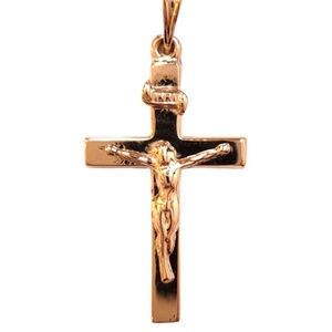 10K Yellow Gold Crucifix Charm Pendant #20528